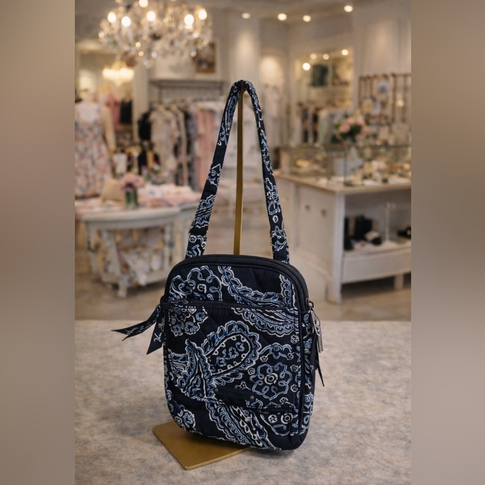 NWOT- Vera Bradley mini hipster Blue bandanna Crossbody Bag